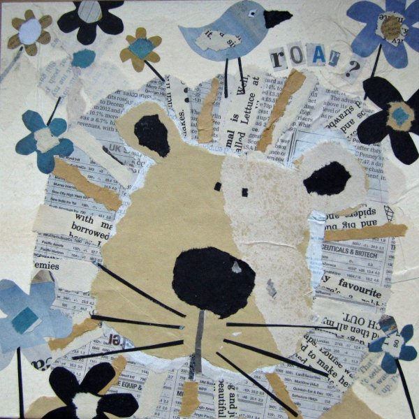 Аппликация из газет и журналов