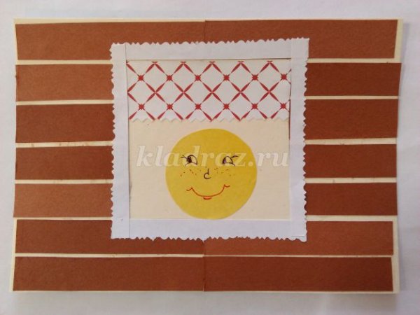 Аппликация Колобок на окне