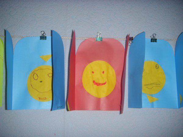 Аппликация Колобок в младшей группе