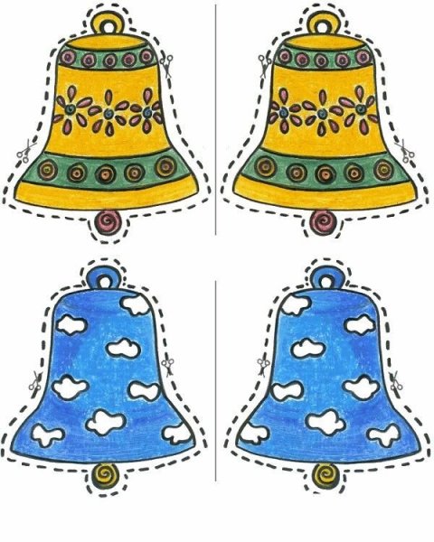 Колокольчик из цветной бумаги