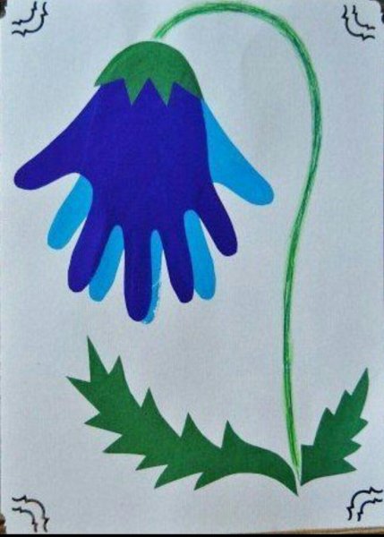 Аппликация из ладони