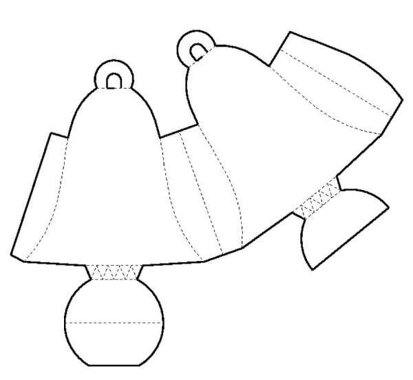 Колокольчик шаблон для вырезания