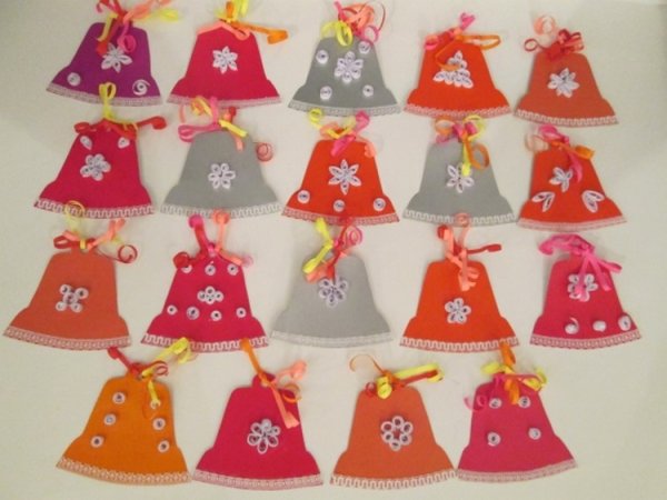Новогодний колокольчик аппликация