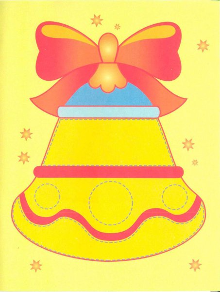 Аппликация елка с игрушками