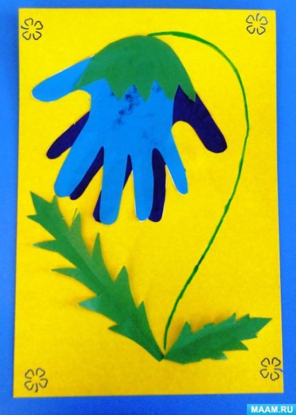 Колокольчик аппликация из бумаги