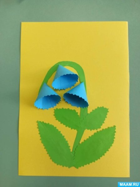 Аппликация колокольчик цветок