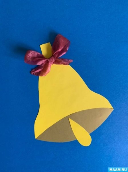 Аппликация школьный звонок