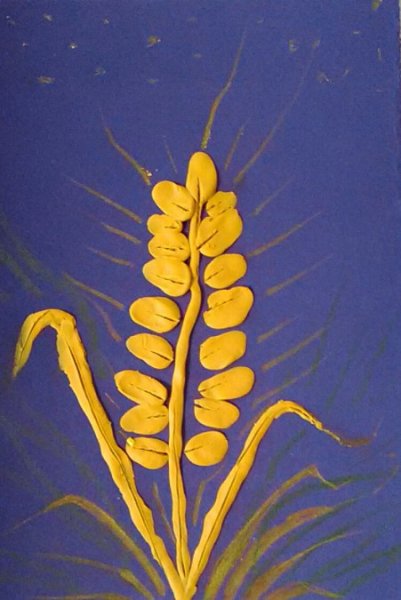 Лепка колосок в подготовительной группе