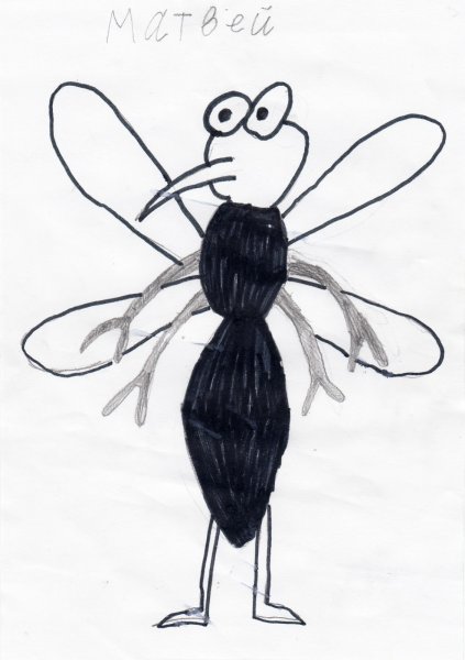 Как сделать комарика из пластилина