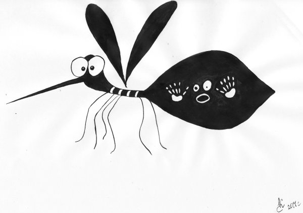 Картинка веселый комарик