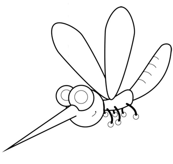 Комар раскраска