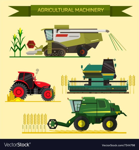 Иллюстрации сельскохозяйственной техники