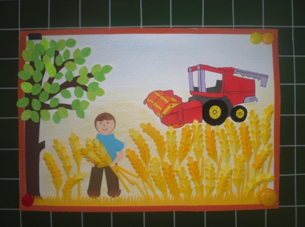 Аппликация Колос