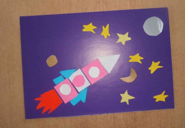 Аппликация звезды и кометы