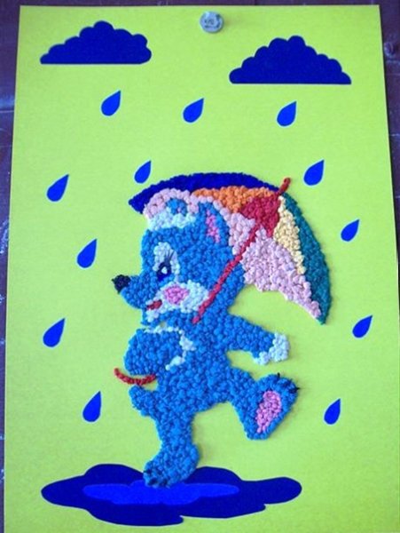 Аппликация из комочков бумаги