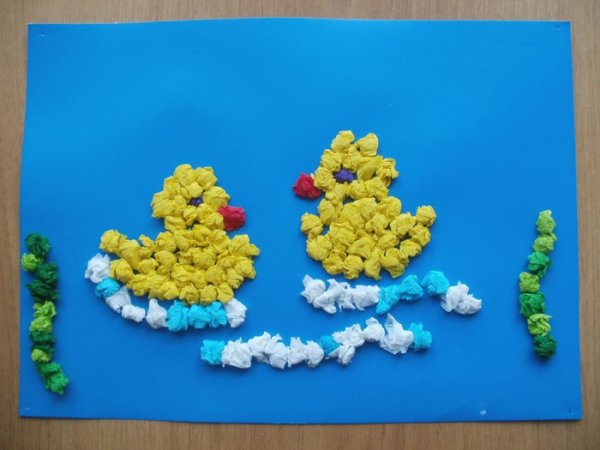 Аппликация из комочков бумаги