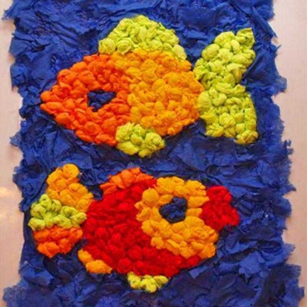 Аппликация из салфеток