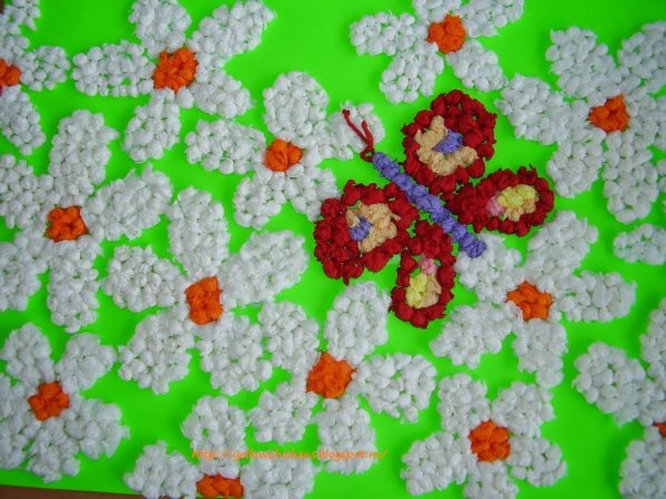 Аппликация из комочков бумаги