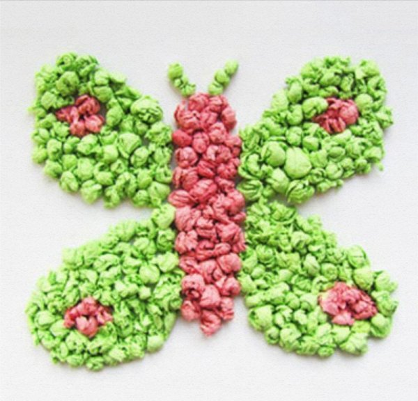 Аппликация из салфеток