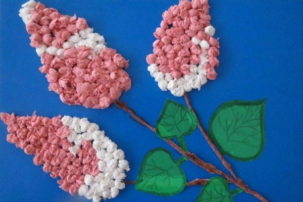 Аппликация из салфеток бумажных