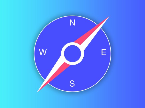 Компас крутится