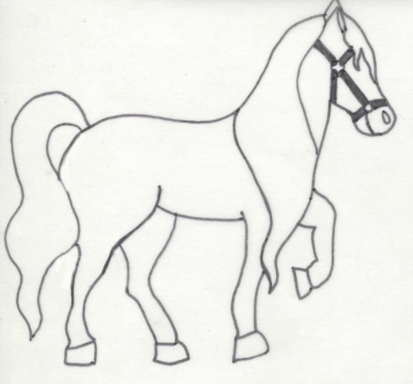 Аппликация лошадка