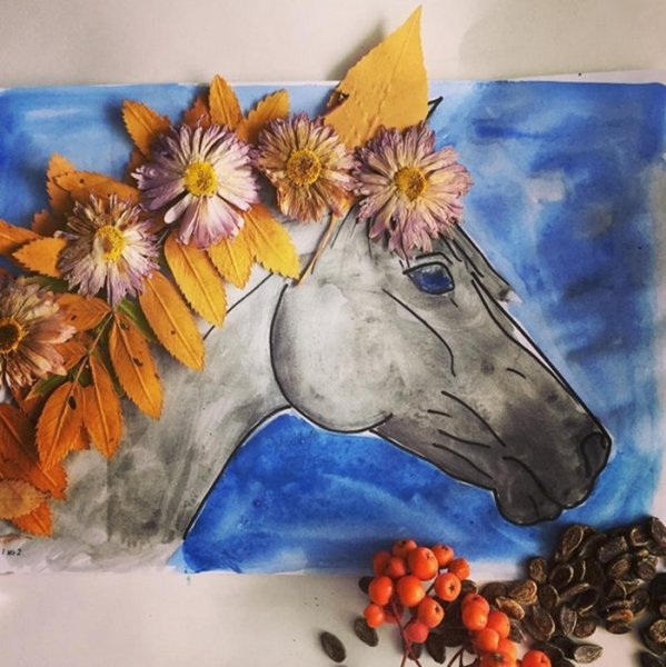 Аппликация лошадь