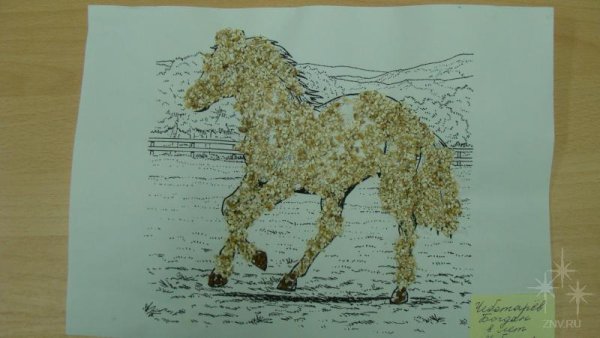 Аппликация лошадь