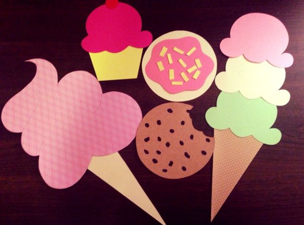 Аппликация мороженого