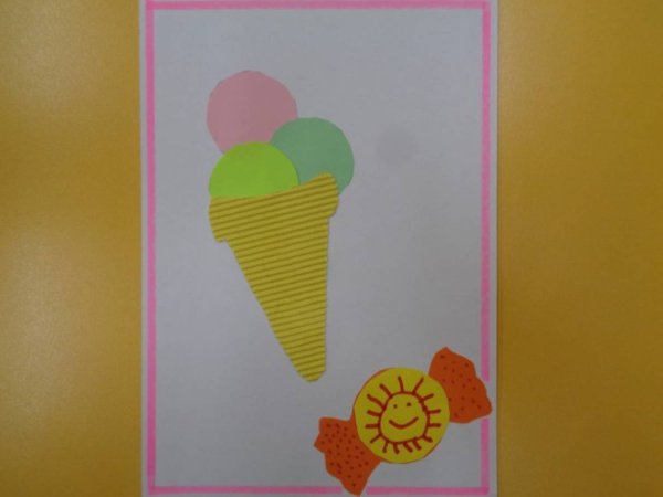 Аппликация мороженое в подготовительной группе