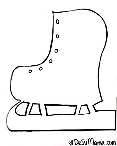 Трафарет коньки фигурные