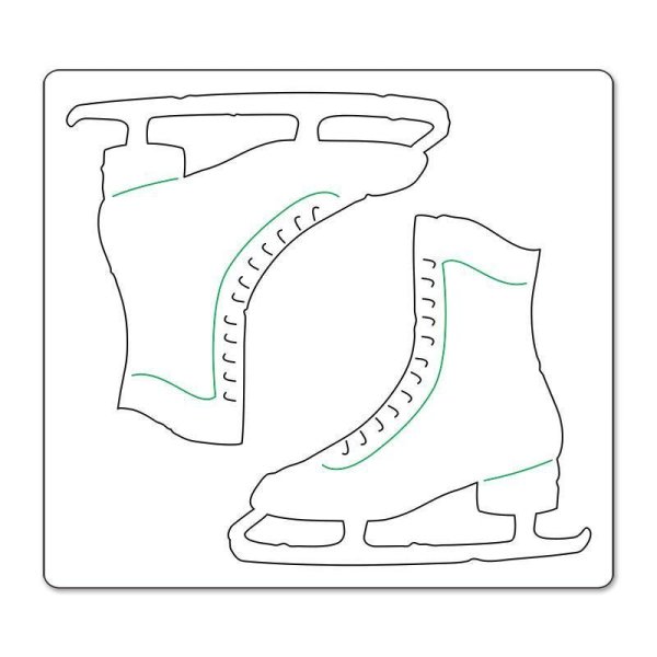 Трафарет коньки фигурные