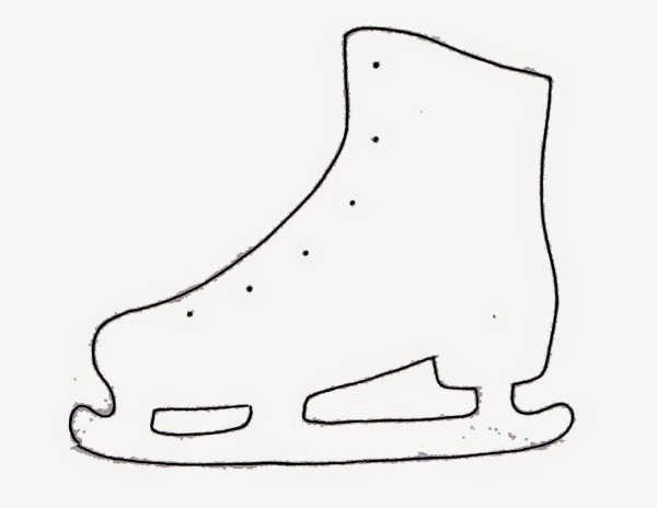 Коньки трафарет для детей