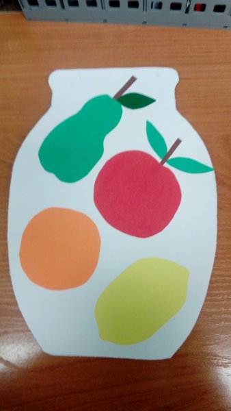 Аппликация компот из фруктов младшая группа