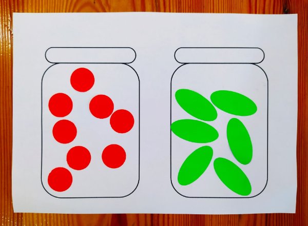 Аппликация овощи в банке