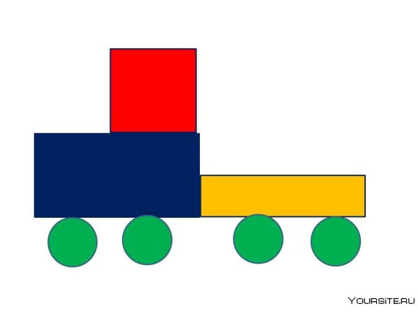 Машина из геометрических фигур