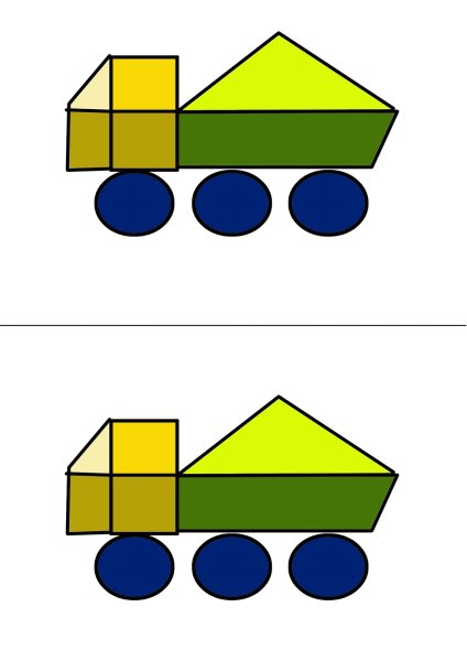 Машинка из геометрических фигур
