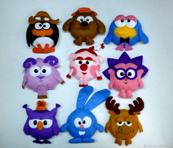 Игрушки из фетра Смешарики