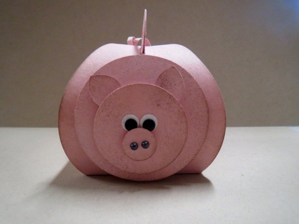 Копилка свинья из бумаги