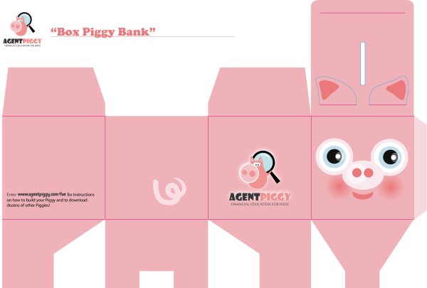 Свинья из бумаги шаблон