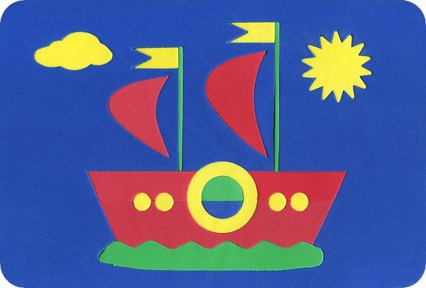 Аппликация корабль