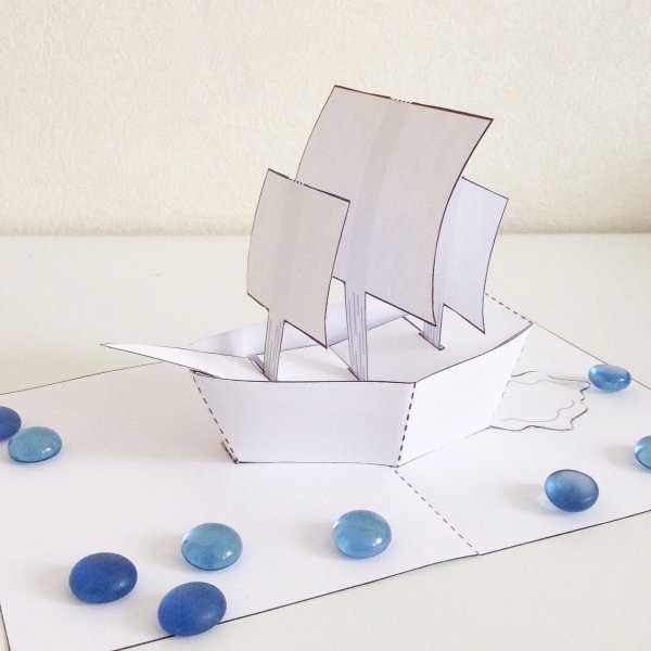 Парусник из картона