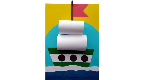 Аппликация корабль