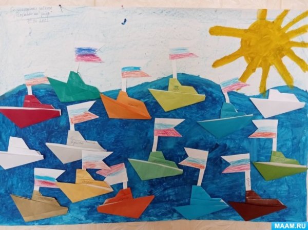 Аппликация кораблик в подготовительной группе