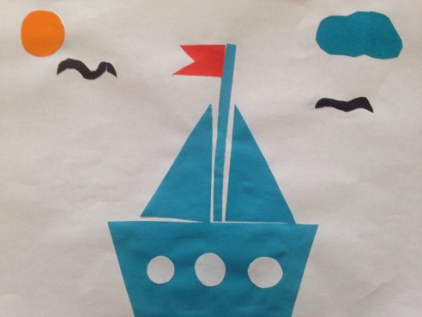 Аппликация корабли на рейде