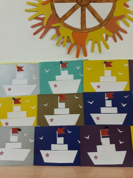 Аппликация корабль в подготовительной группе