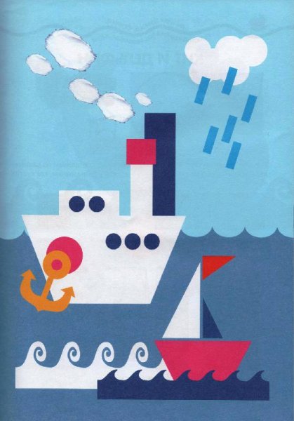 Аппликация корабль