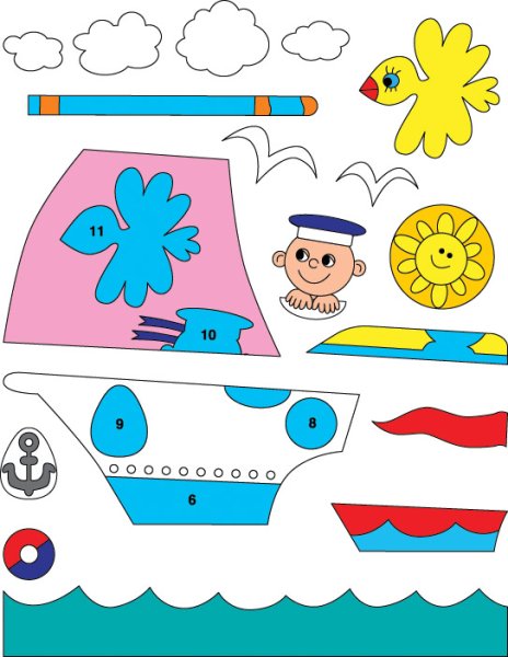 Готовые аппликации для детей