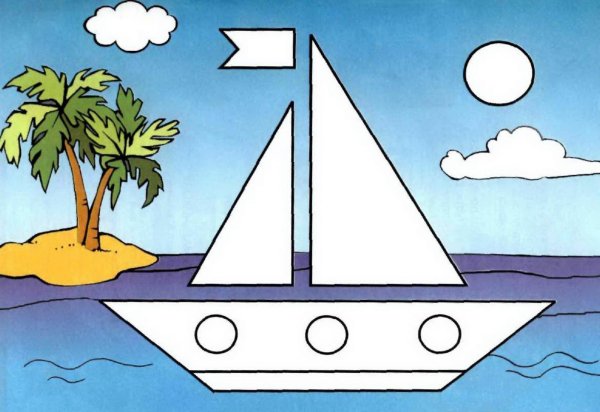 Кораблик аппликация для детей