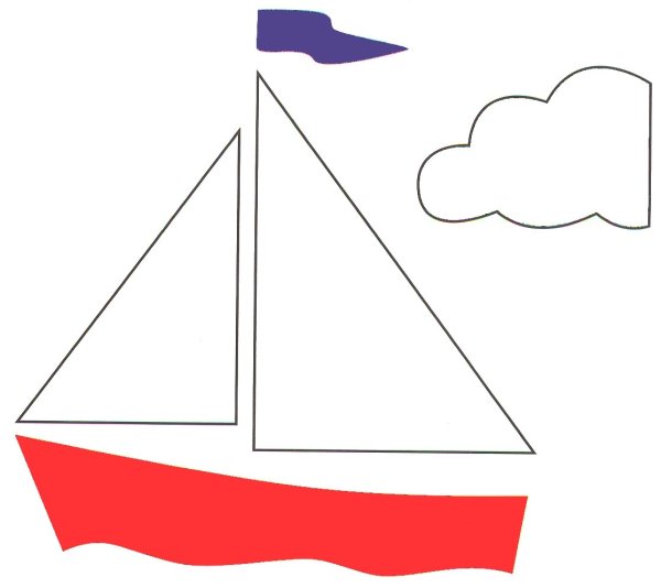 Аппликация кораблик в средней группе